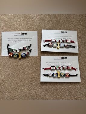 2026 FIFA Charm Bracelet Set Football black red leather cord collectible
